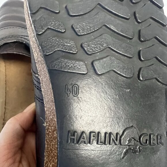 Haflinger Shoes Womens 40 US 9 Leather Mule Slip On Clogs Flats Comfort Brown - Picture 11 of 11